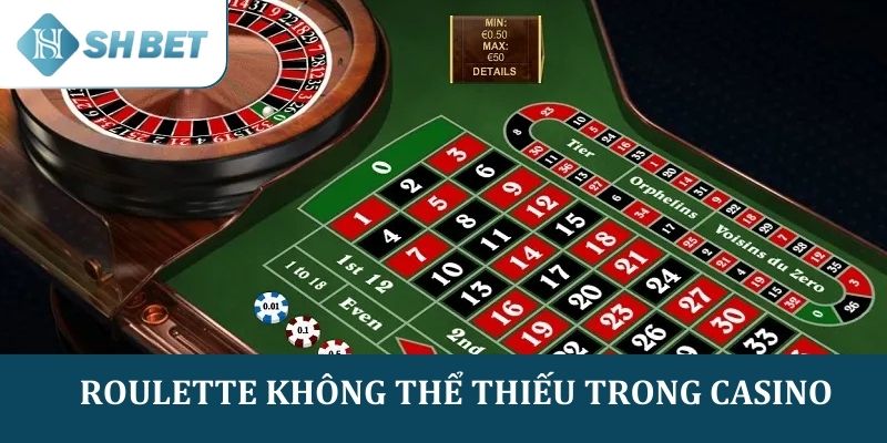 Roulette không thể thiếu trong các sảnh casino SHBET